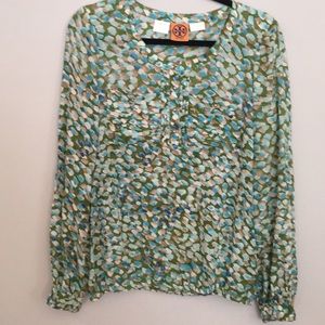 Tory Burch Pleated Blouse SZ 6